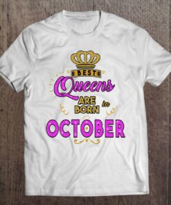 Queens Are Born In October Cute Colorful Bright 1
