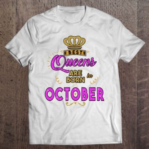 Queens Are Born In October Cute Colorful Bright