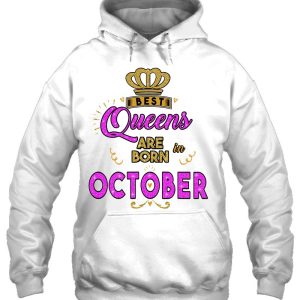 Queens Are Born In October Cute Colorful Bright 3