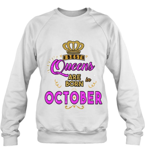 Queens Are Born In October Cute Colorful Bright