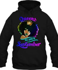 Queens Born September Shirt Black Girl Virgo Libra Birthday 3