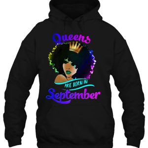 Queens Born September Shirt Black Girl Virgo Libra Birthday 3