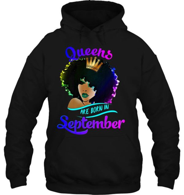 Queens Born September Shirt Black Girl Virgo Libra Birthday