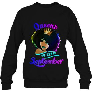 Queens Born September Shirt Black Girl Virgo Libra Birthday 4