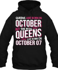 Real Queens Are Born On October 07 7Th Birthday Gift 2 Real Queens Are Born On October 07 7Th Birthday Gift 3