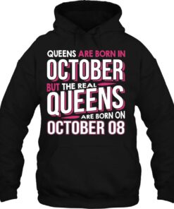 Real Queens Are Born On October 08 8Th Birthday Gift 3