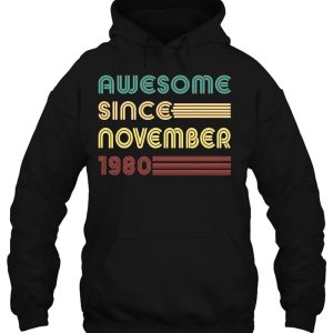 Retro 90S Awesome Since November 1980 Shirt 42Nd Birthday 3