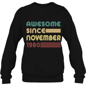 Retro 90S Awesome Since November 1980 Shirt 42Nd Birthday 4