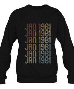 Retro Jan 1981 Pattern Vintage January 1981 Birthday Gift 4