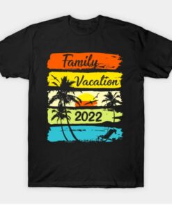 Retro Trip Family Vacation 2022 Vintage Matching Beach T Shirt 1