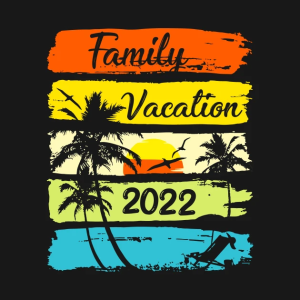 Retro Trip Family Vacation 2022 Vintage Matching Beach T-Shirt