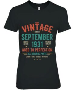 September 1931 Birthday Shirt Retro Vintage 92Nd Birthday 1 September 1931 Birthday Shirt Retro Vintage 92Nd Birthday 2