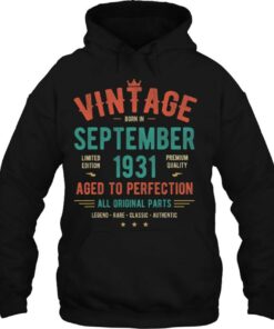 September 1931 Birthday Shirt Retro Vintage 92Nd Birthday 2 September 1931 Birthday Shirt Retro Vintage 92Nd Birthday 3