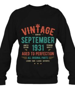 September 1931 Birthday Shirt Retro Vintage 92Nd Birthday 3 September 1931 Birthday Shirt Retro Vintage 92Nd Birthday 4