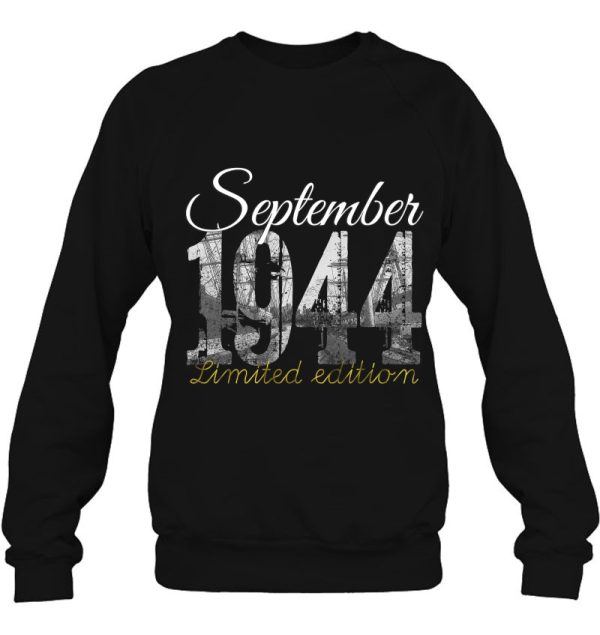 September 1944 Tee 78 Years Old Shirt 1944 78Th Birthday Gift