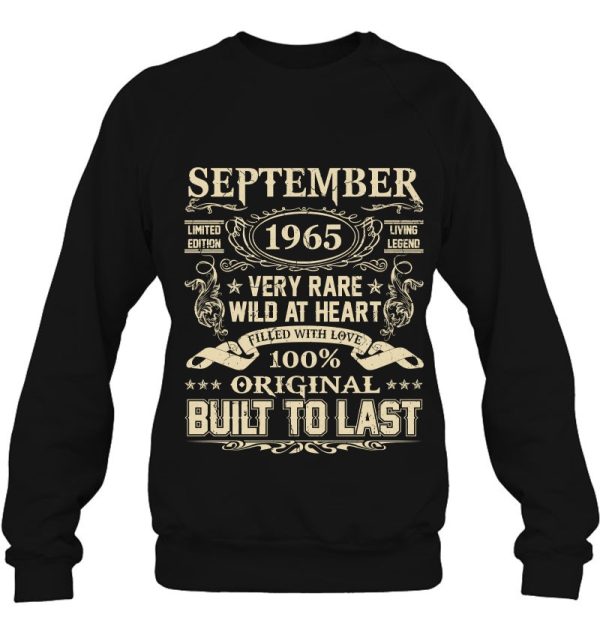 September 1965 Shirt 57 Years Old 57Th Birthday Gifts