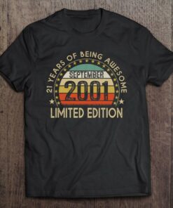 September 2001 21 Years Old Gifts Men Vintage 21St Birthday 1