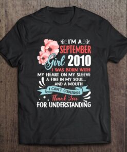 September Girls 2010 Birthday Gift 12 Years Old Made In 2010 Floral 1