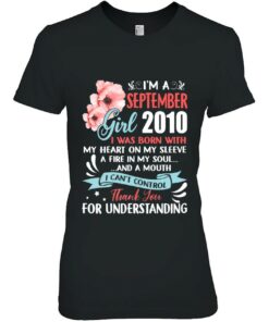 September Girls 2010 Birthday Gift 12 Years Old Made In 2010 Floral 2