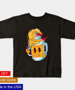 Skeleton surf beer in holiday shirt 1