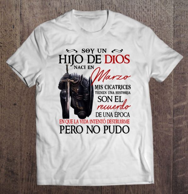 Soy Un Hijo De Dios Nac� En Marzo Camiseta Para Hombre Ni�o