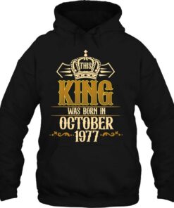 This King Was Born In October 1977 46Th Birthday Gifts Men 3