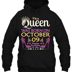 This Queen Was Born On October 9Th Funny Birthday Girls 3