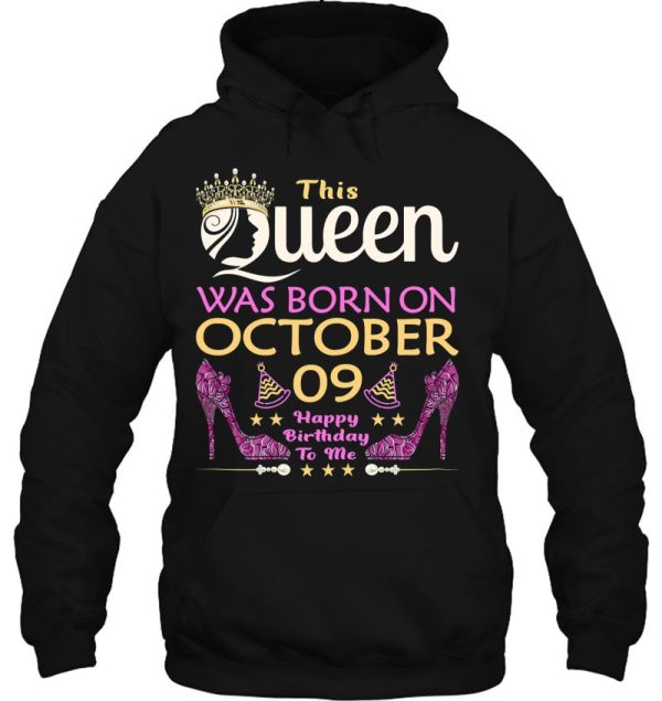 This Queen Was Born On October 9Th Funny Birthday Girls