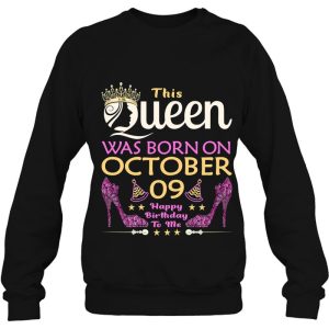 This Queen Was Born On October 9Th Funny Birthday Girls 4