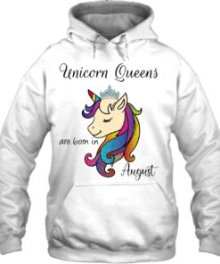 Unicorn Queens Are Born In August Birthday ShirtUnicorn 3