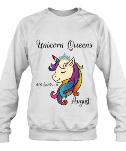 Unicorn Queens Are Born In August Birthday ShirtUnicorn 4