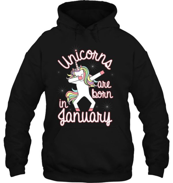 Unicorns Are Born In January Tshirt Dabbing Birthday