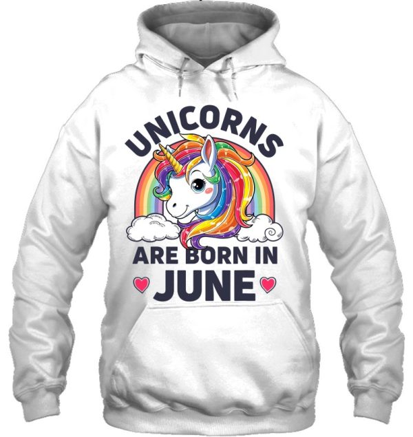 Unicorns Are Born In June Unicorn Rainbow Birthday