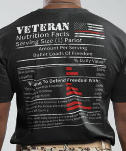 Veteran Shirt Nutrition Facts Serving Size 1 Patriot 1
