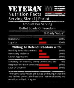 Veteran Shirt Nutrition Facts Serving Size 1 Patriot 2