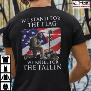 Veteran Shirt We Stand For The Flag American Helmet Bumper