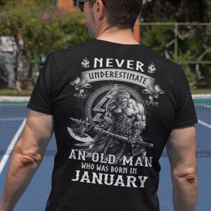 Viking Warrior Shirt An Old Man Born In January