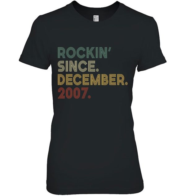 Vintage 15Th Birthday Rockin Since December 2007 15 Years Old