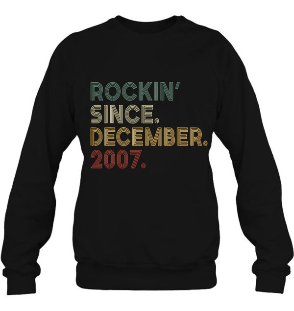 Vintage 15Th Birthday Rockin Since December 2007 15 Years Old