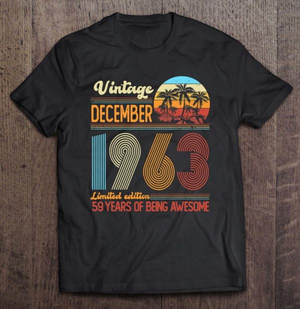 Vintage 1963 Limited Edition December 59Th Birthday Gifts