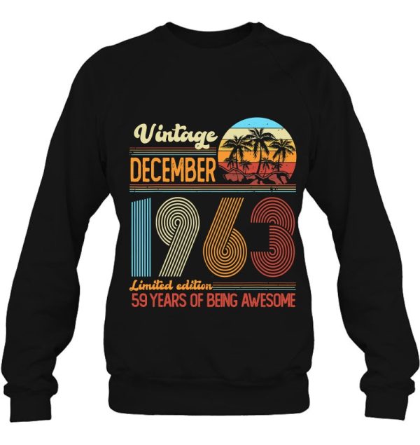 Vintage 1963 Limited Edition December 59Th Birthday Gifts
