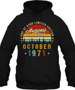 Vintage 1971 Awesome Since October 1971 Limited Edition 51 Retro 3