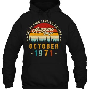 Vintage 1971 Awesome Since October 1971 Limited Edition 51 Retro 3