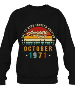 Vintage 1971 Awesome Since October 1971 Limited Edition 51 Retro 4
