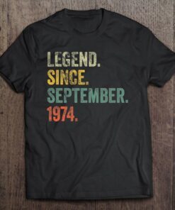 Vintage 1974 48Th Birthday Legend Since September 1974 Years 1