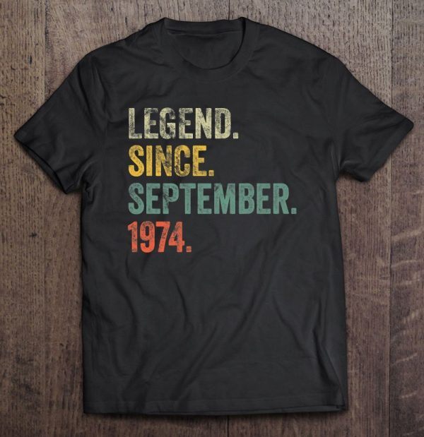 Vintage 1974 48Th Birthday Legend Since September 1974 Years