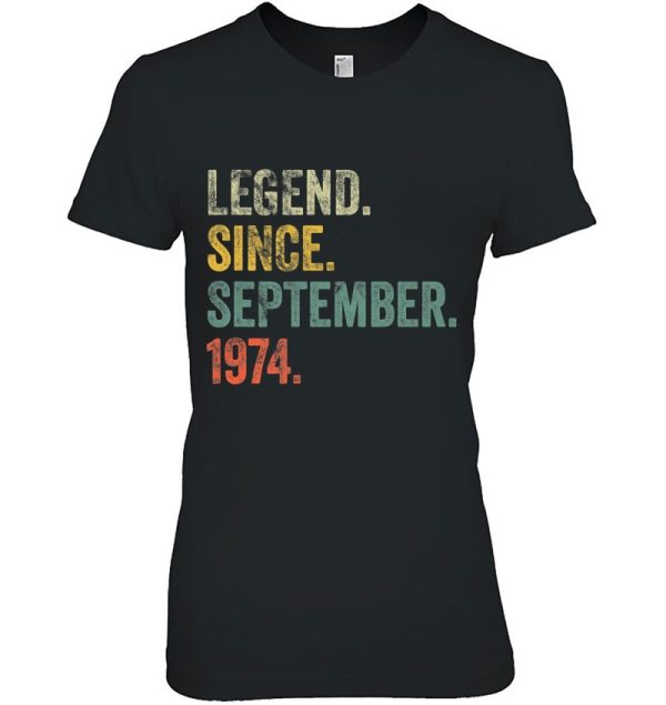 Vintage 1974 48Th Birthday Legend Since September 1974 Years