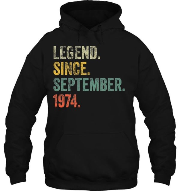 Vintage 1974 48Th Birthday Legend Since September 1974 Years