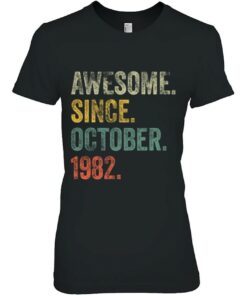 Vintage 1982 40Th Birthday Awesome Since October 1982 Birthday 1 Vintage 1982 40Th Birthday Awesome Since October 1982 Birthday 2