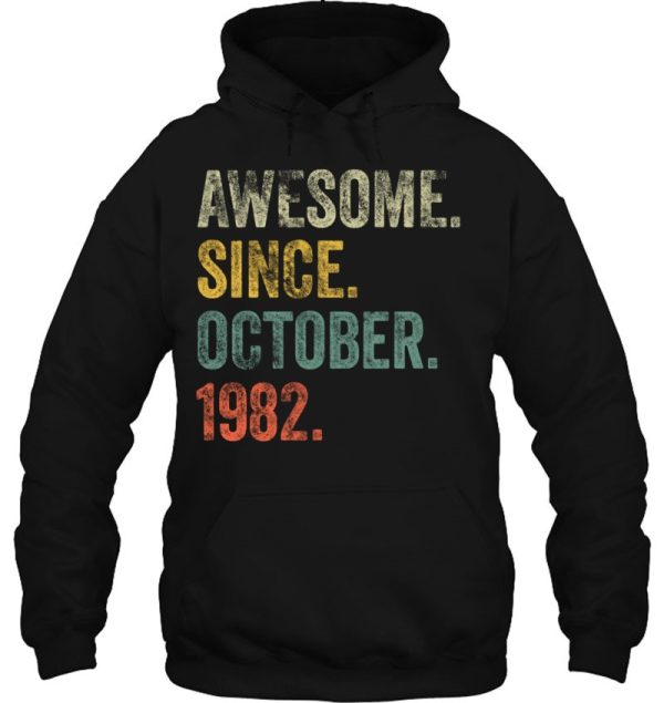 Vintage 1982 40Th Birthday Awesome Since October 1982 Birthday